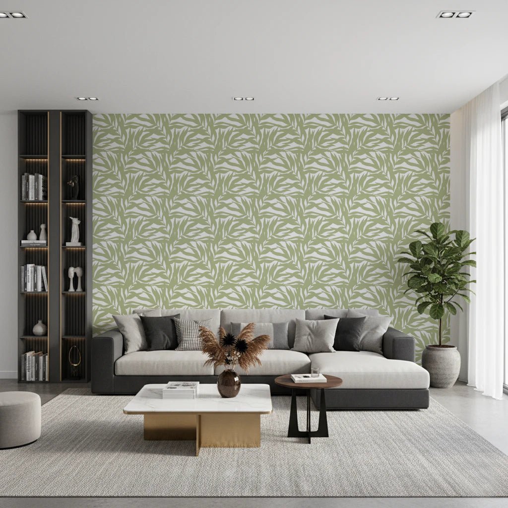 Serene Sage Canopy Leaves Wallpaper⁠