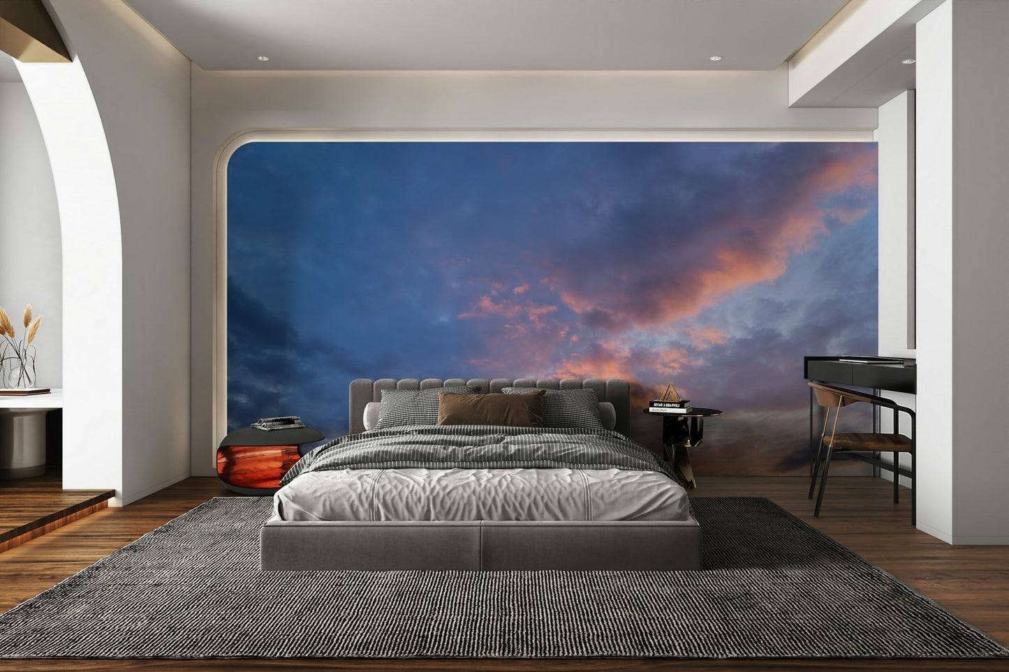 Mauve sunset mural wallpaper

