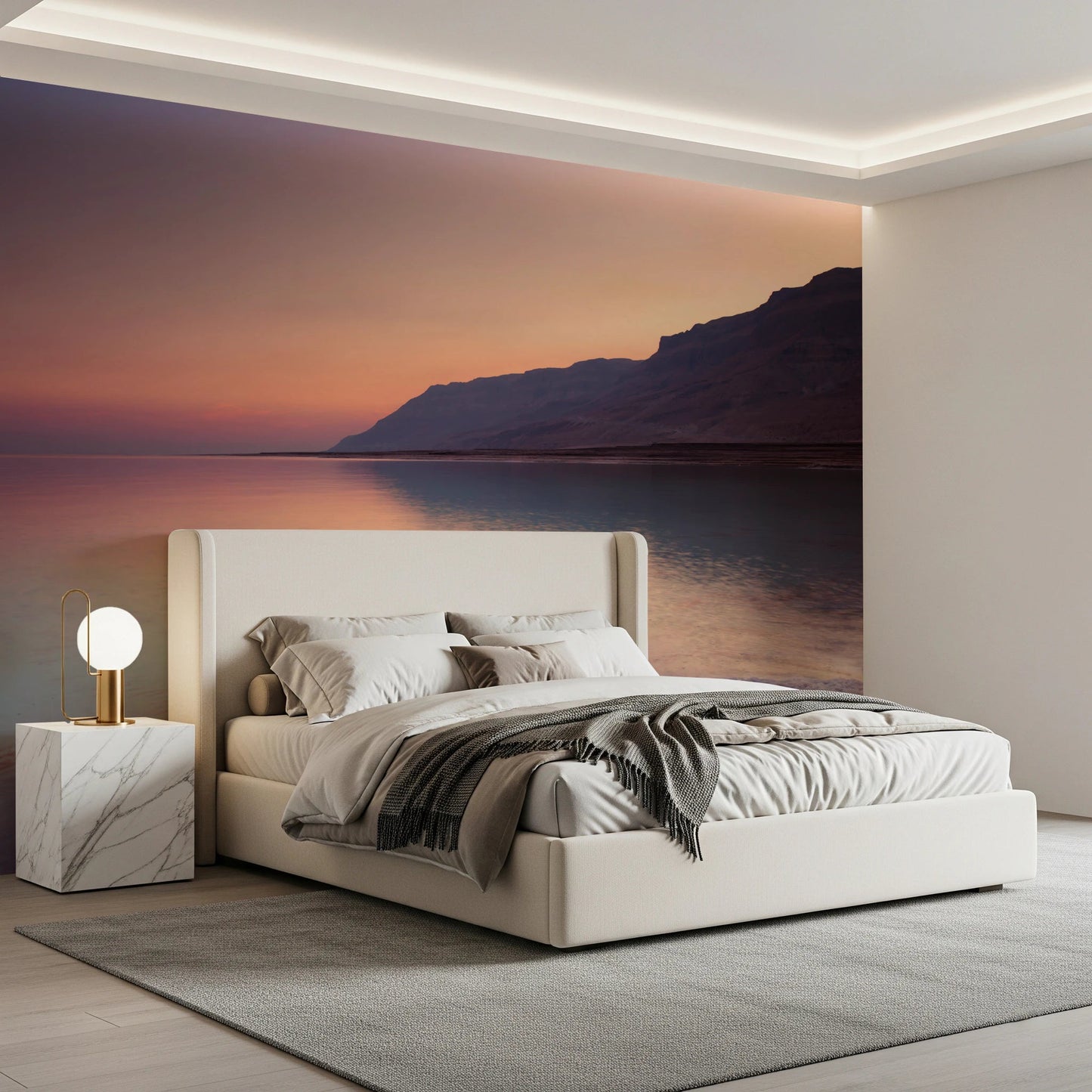 Serene Sunset Shoreline Wall Mural