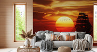Setting Sun Sail Wall Mural