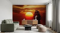 Setting Sun Sail Wall Mural