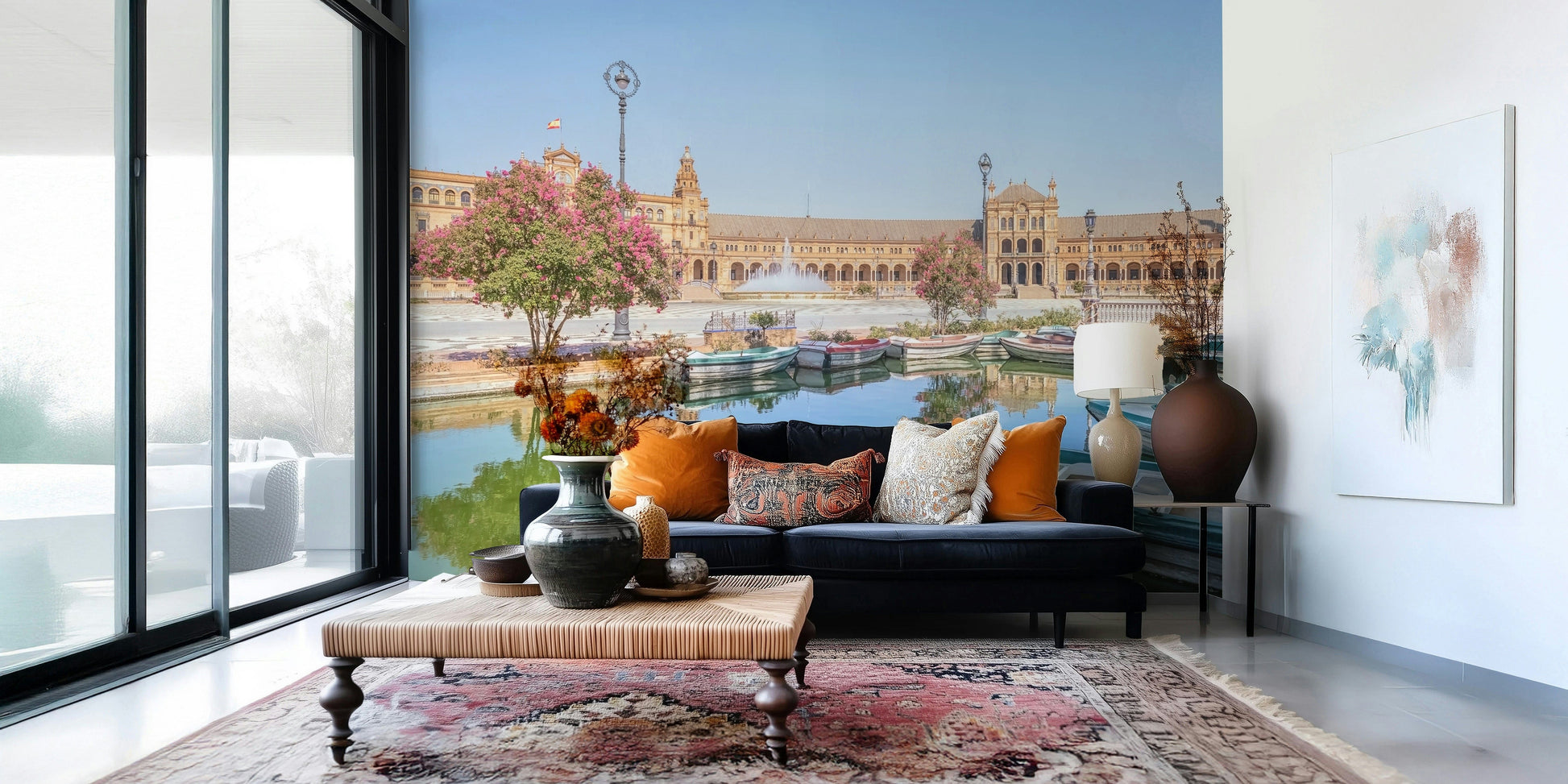 Timeless Spain wall mural highlighting Plaza de España symmetry
