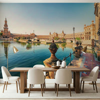 Seville Serenity scenic architecture wallpaper for walls heritage site.