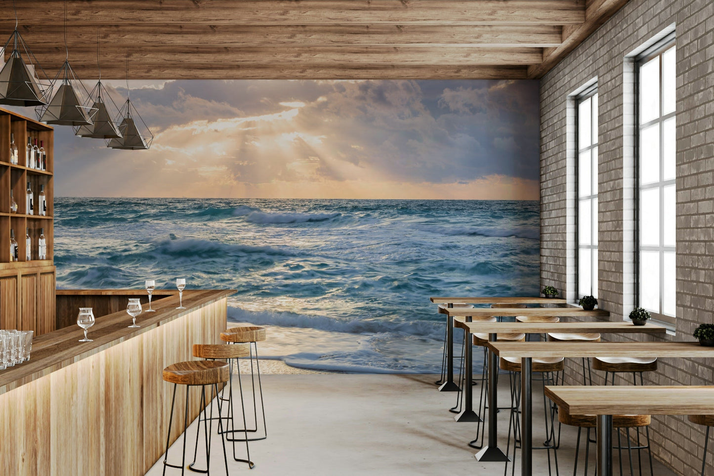 Serene shades of twilight wall mural for a calming space

