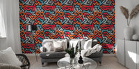 Artistic graffiti-inspired seamless wallpaper for unique interiors.