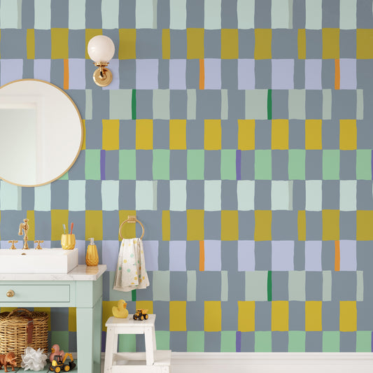 Sophisticated enigmatic tile wallpaper with intricate designs.
