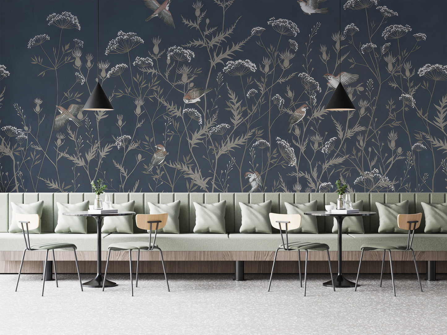 Evening Elegance Aviary Mural - Giffywalls