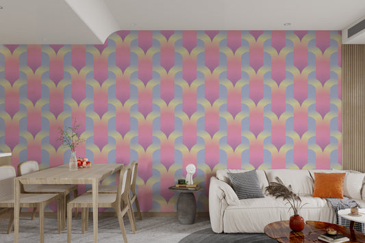 Decorative Chromatic Hues Wall Mural Design
