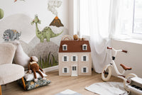 Whimsical Tiny Saurus wallpaper for nursery decor