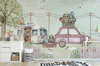 Nursery wallpaper: Gypsy Caravan Capers Mural