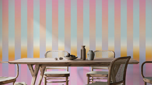 Soft-Hued Striped Elegance Wallpaper Mural