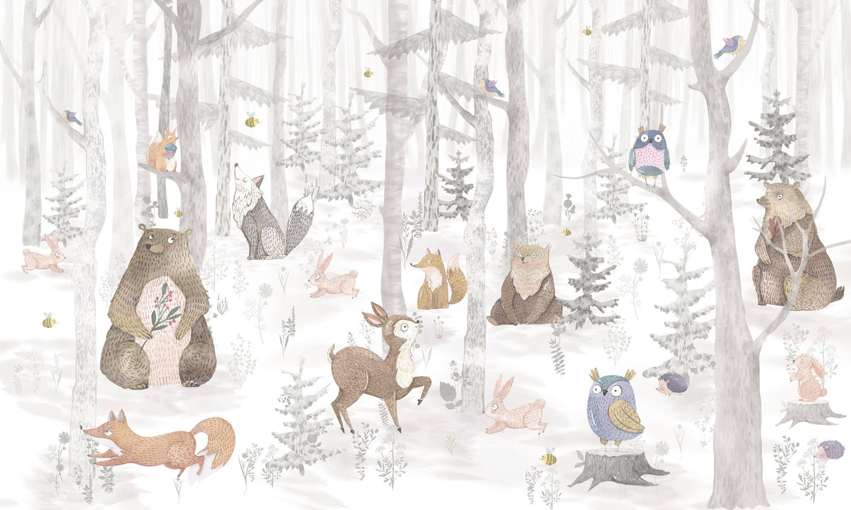Aquarellkinder Tier Wallpaper Wandbilder in your room