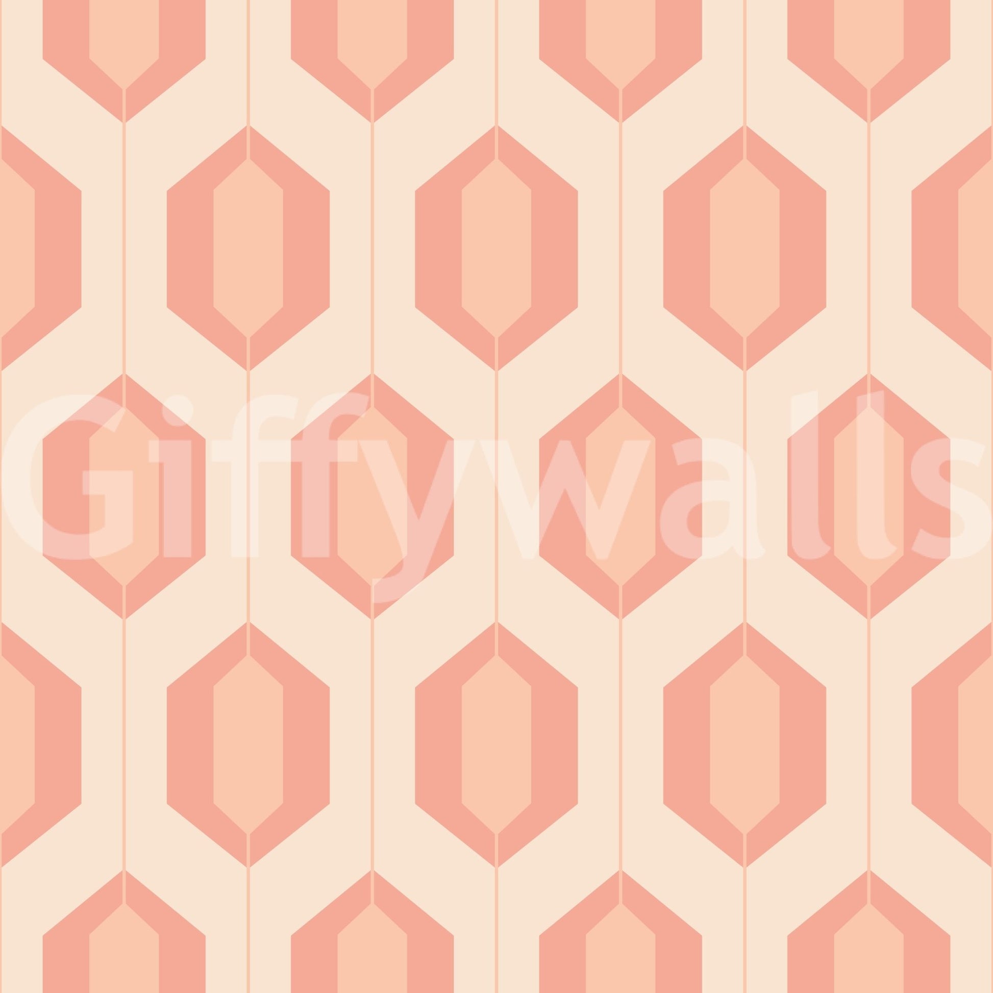 Modern yet vintage-inspired tile pattern in soft blush hues

