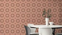 Siena Tiles Retro Terracotta Wallpaper with vintage tile design


