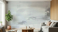 An artistic minimalist form mural for home decor.