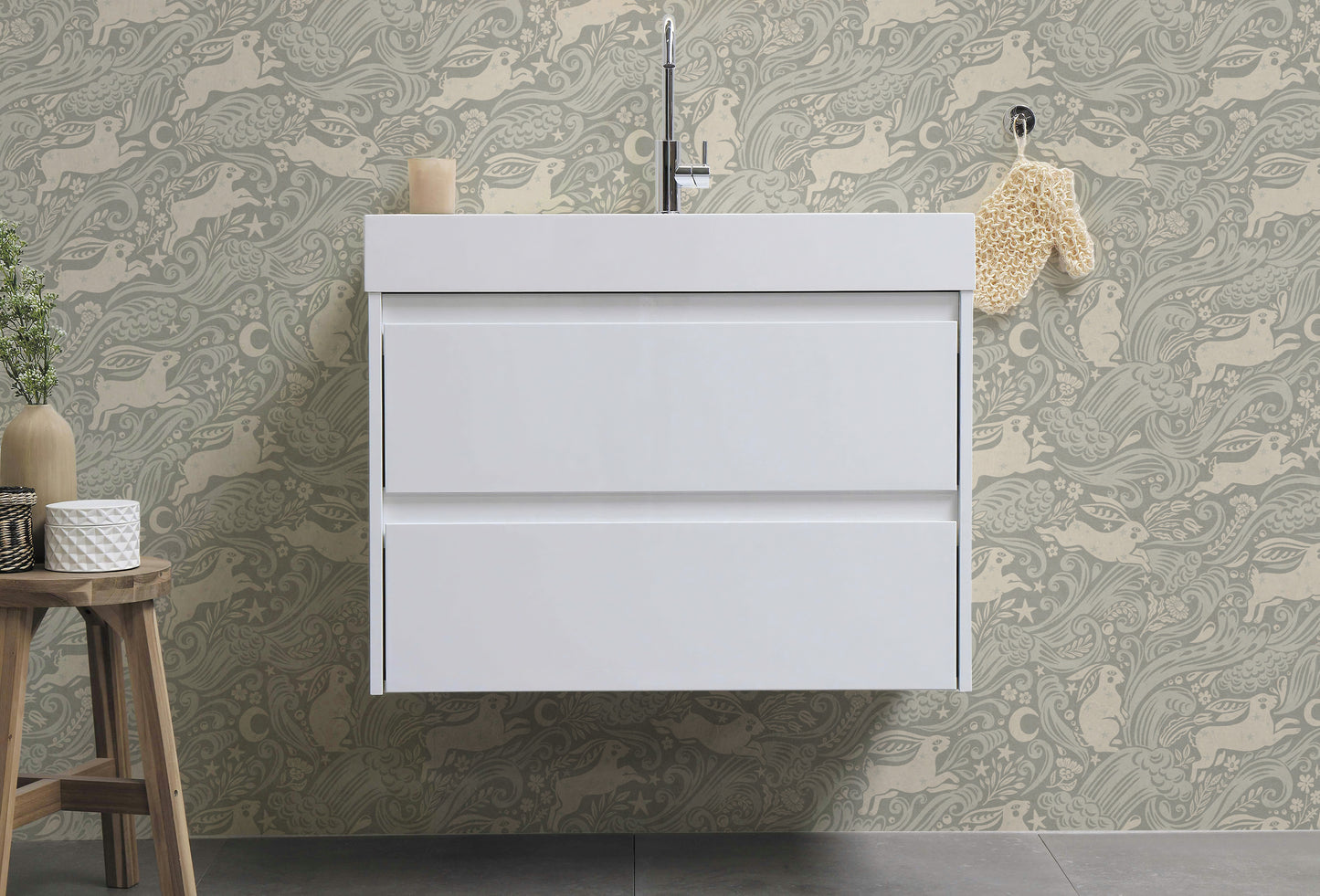 銀天の海のウサギの壁紙⁠