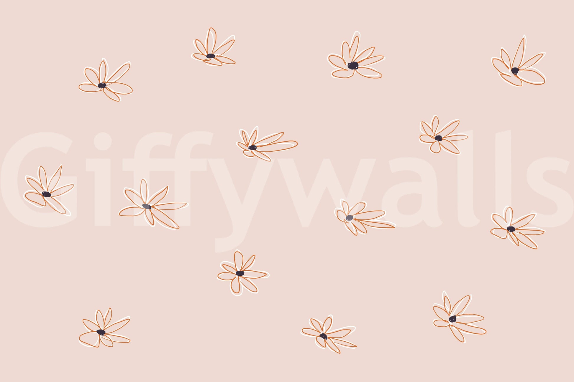 A high-quality serene flower wall mural for walls.