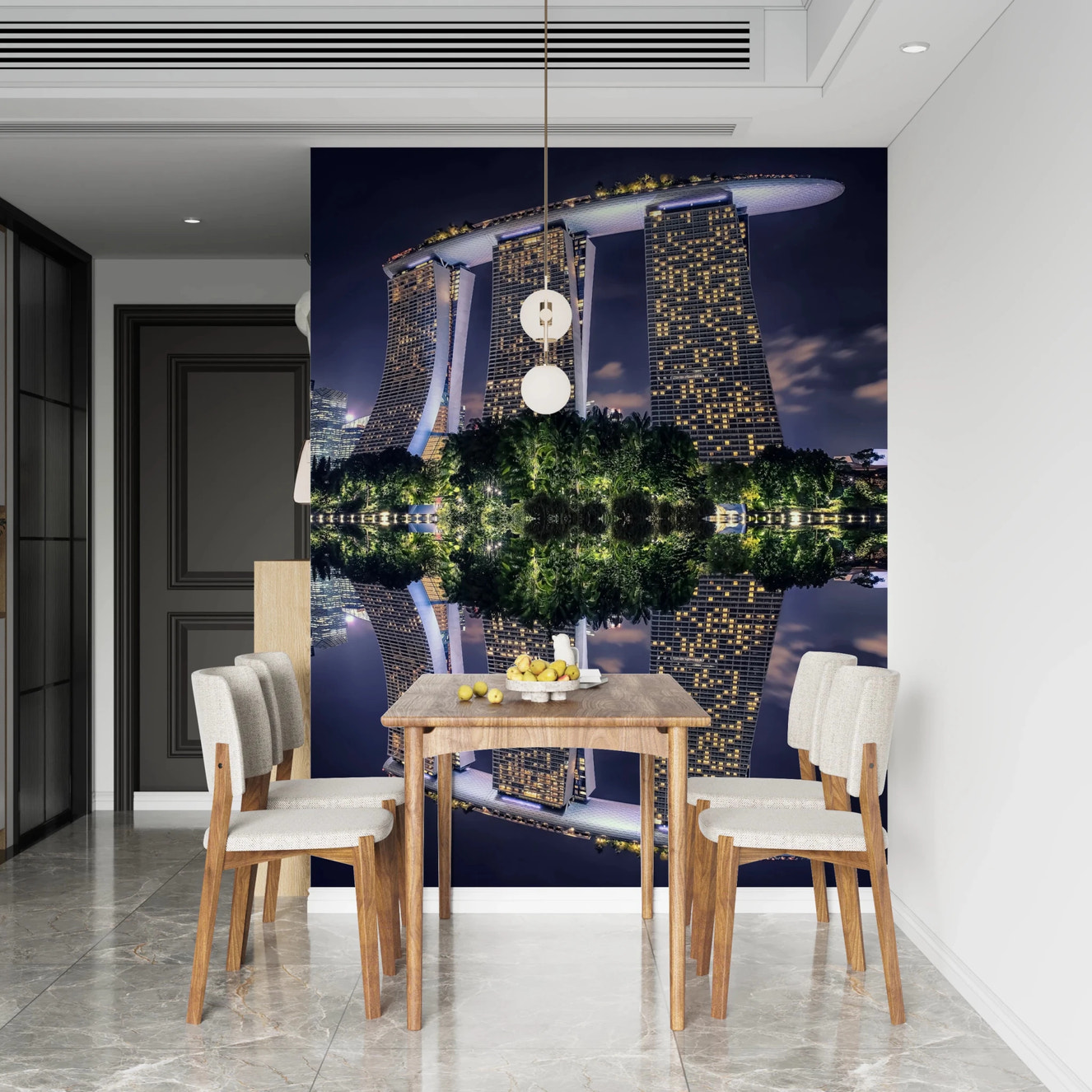 Singaore Reflection Wall Mural