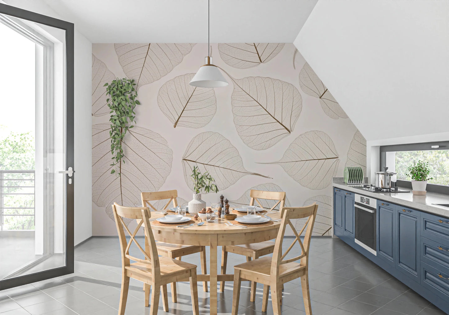 Skeletal Leaves Wall Mural