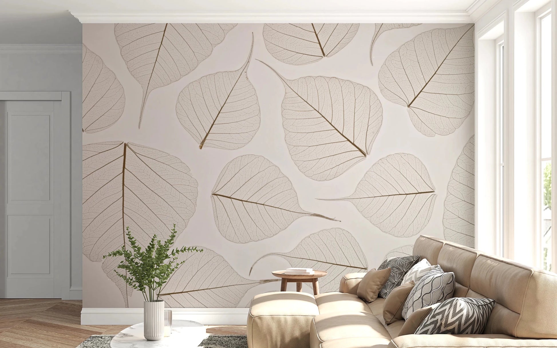 Skeletal Leaves Wall Mural