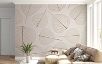 Skeletal Leaves Wall Mural