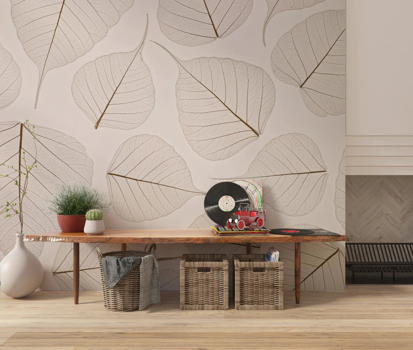 Skeletal Leaves Wall Mural