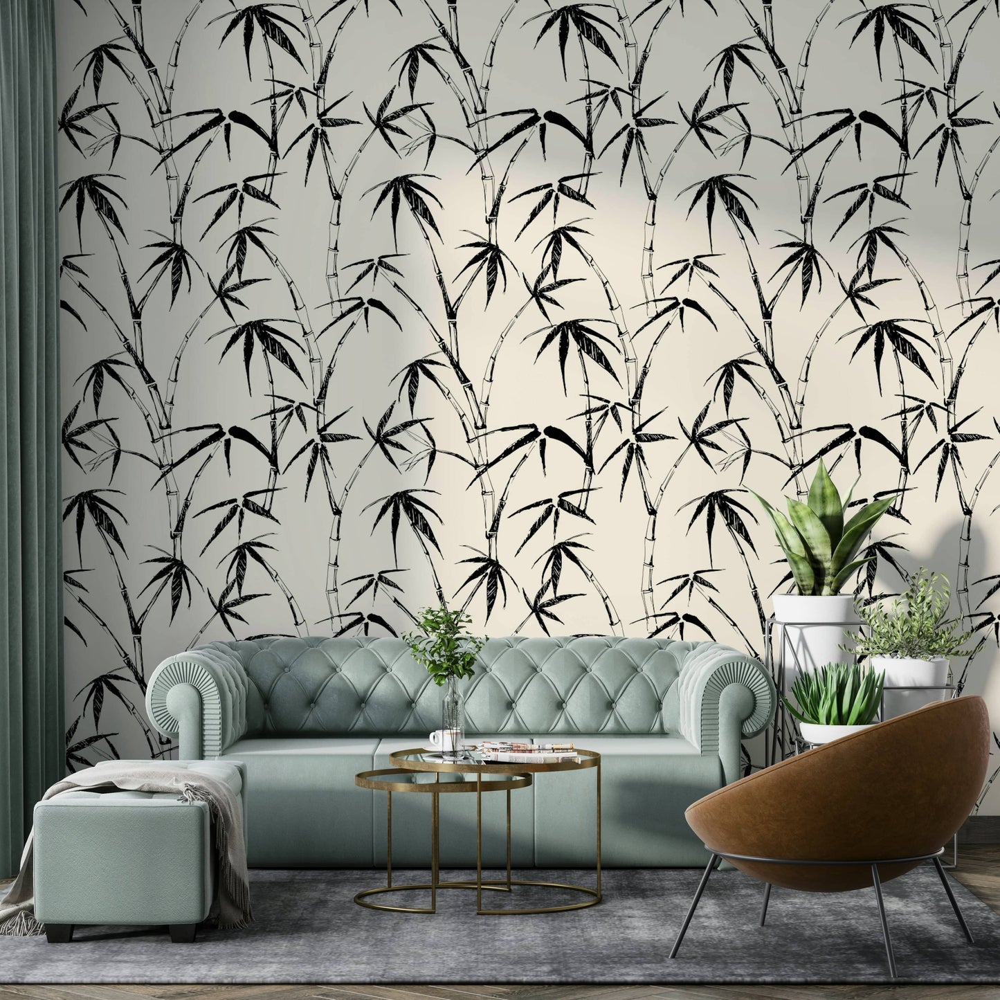 This wallpaper is suitable for a living room, a bedroom, or a contemporary office.
