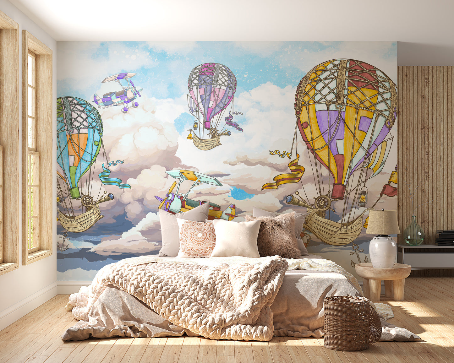 Sky & Hot Air Balloons Wallpaper & Wall Mural - Giffywalls
