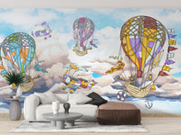 Sky & Hot Air Balloons Wallpaper & Wall Mural - Giffywalls