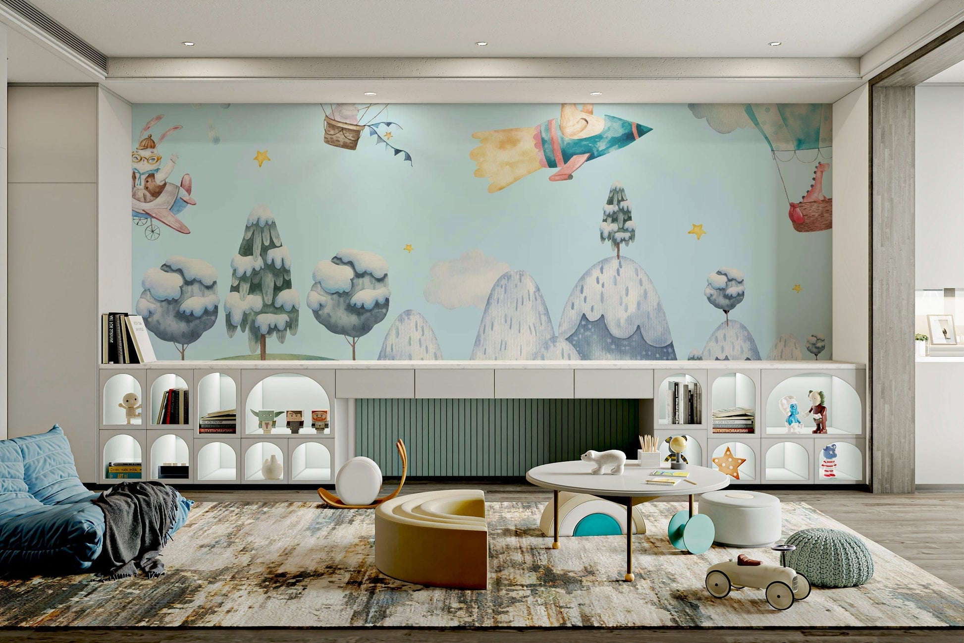 The design feels playful and gentle.

