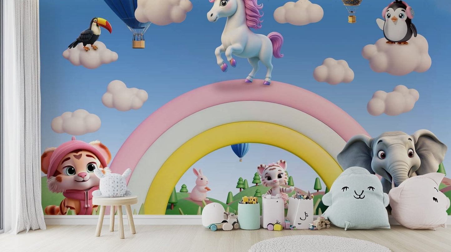 The composition is a fun, whimsical scene.

