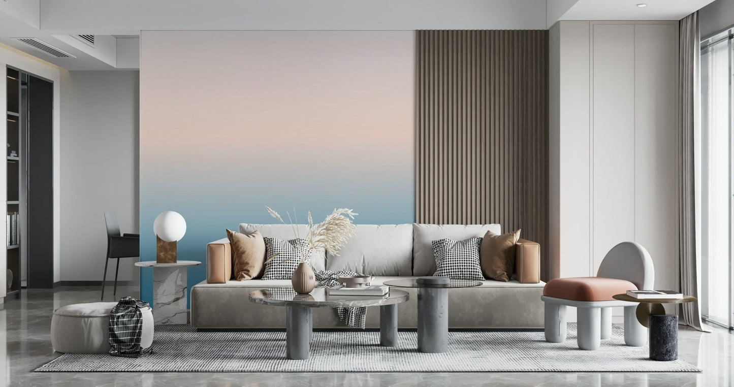 Skyline Fade wall mural. Peaceful design for contemporary interior spaces.