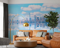 Skyline Reflection Wall Mural