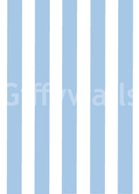 Vertical striped wallpaper with a subtle skyline touch

