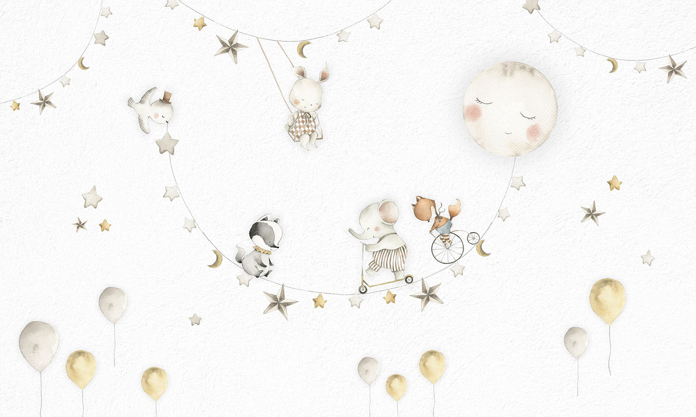 Papier peint de lune endormi in your room — zoomed