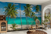 Slice of Paradise wallpaper for a living room.

