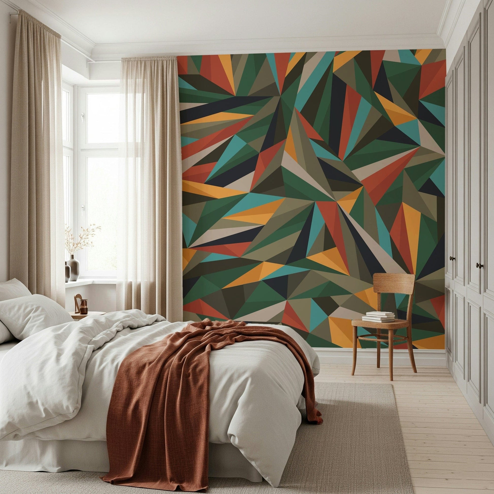 A serene modern pattern wall mural for your decor.