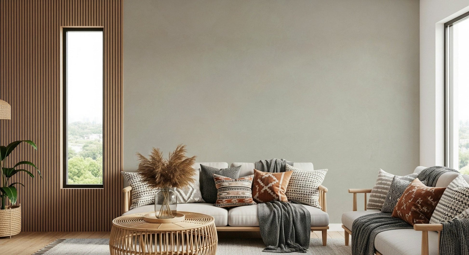 Smooth Stone Texture Wall Mural featuring sleek, natural stone surfaces in neutral earthy tones for modern interiors.