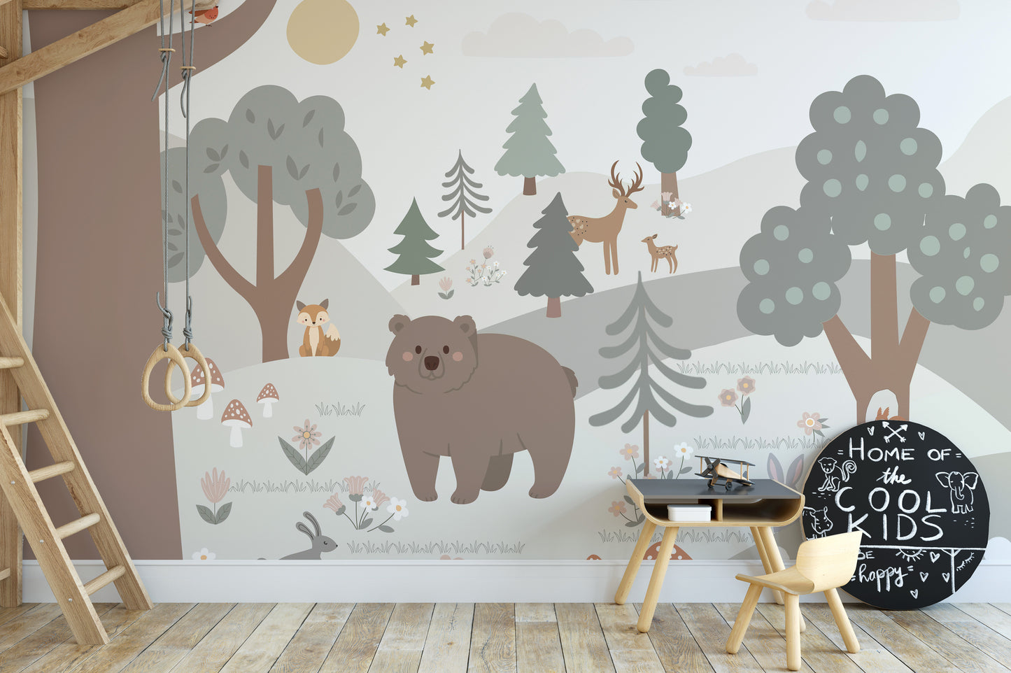 Snow Forest Kids Room tapetmalerier