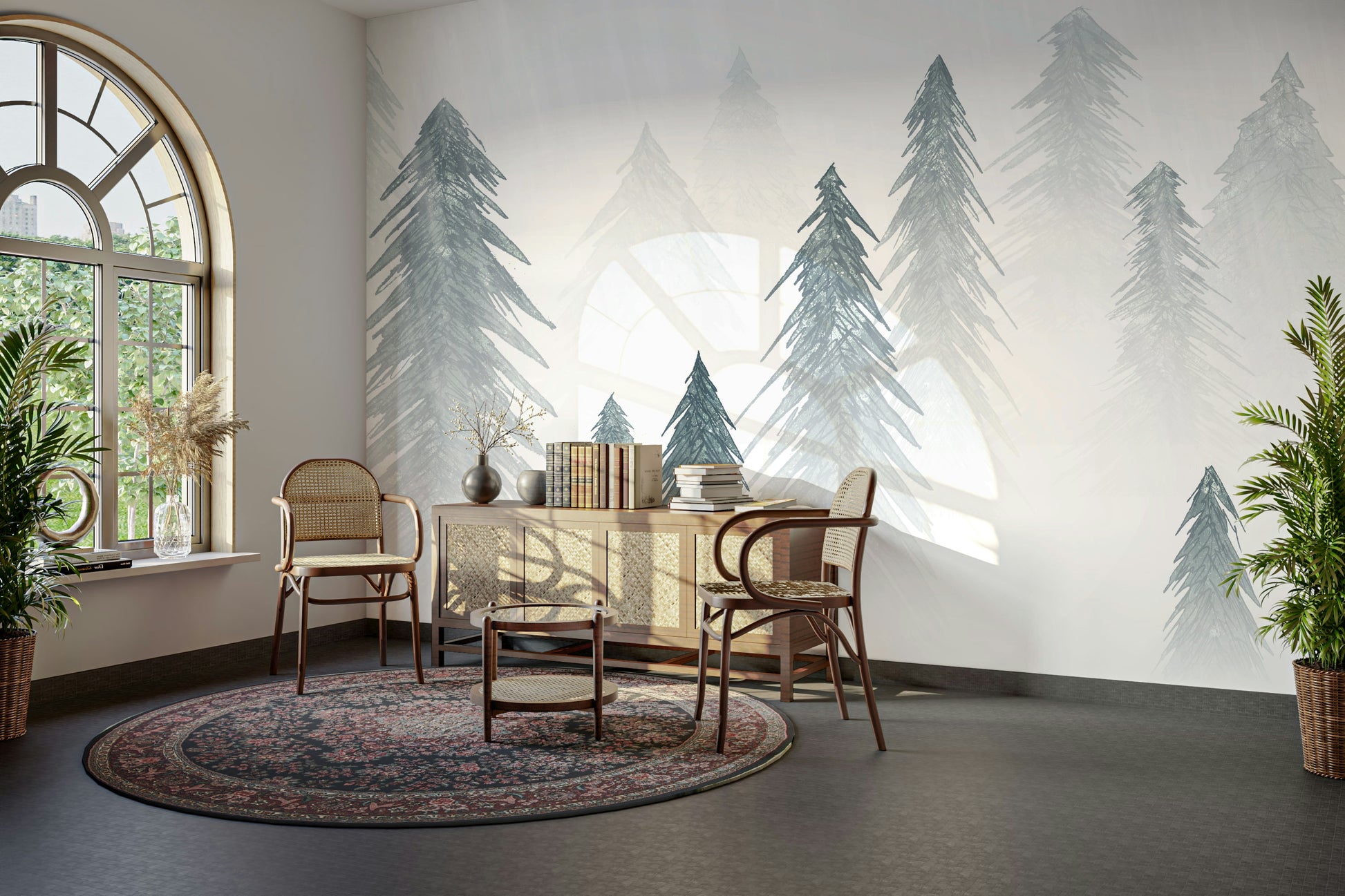 Snowing Forest Wallpaper – Calm Snowy Woods Aesthetic