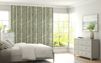 Winter Birch Whispers wall mural with delicate tree silhouettes in soft winter shades.