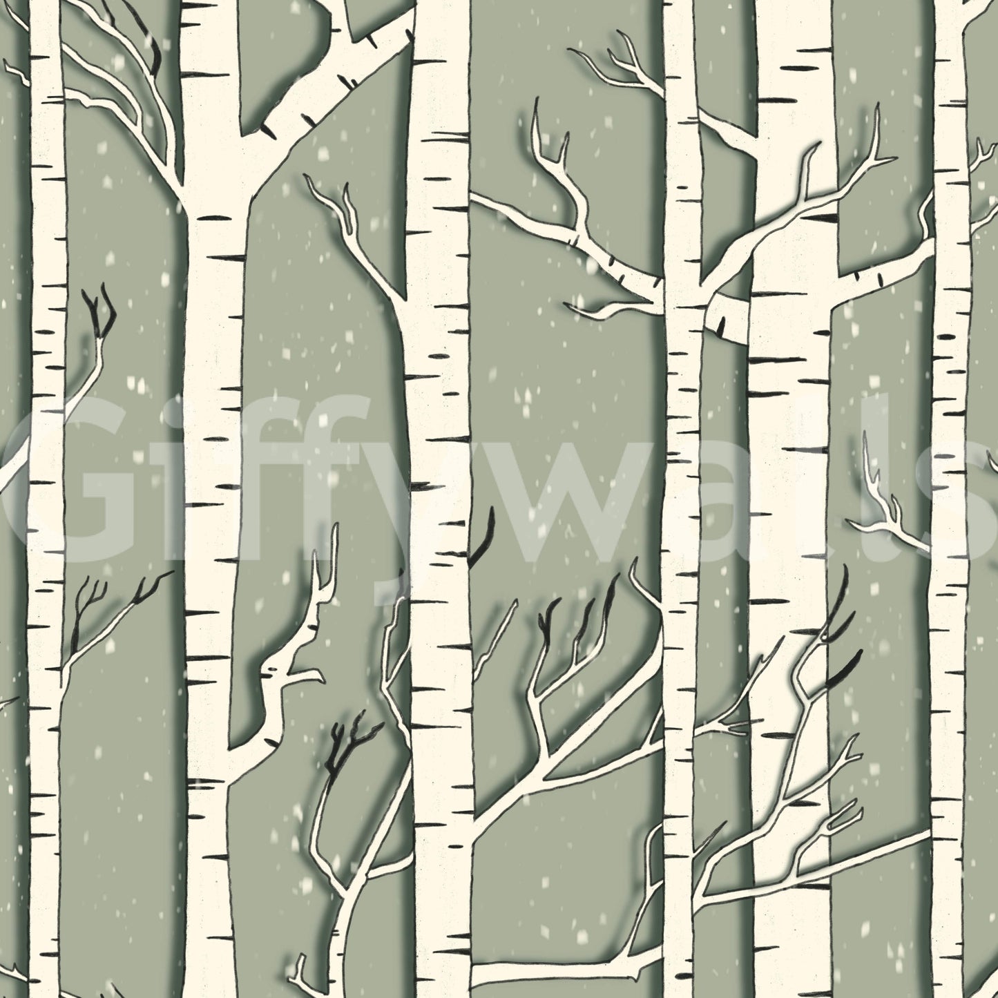 Winter Birch Whispers Wallpaper‚Å†