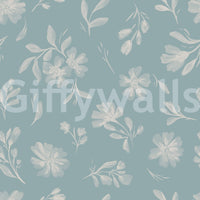 Minimalist nature print Soft Floral Whisper wall mural.