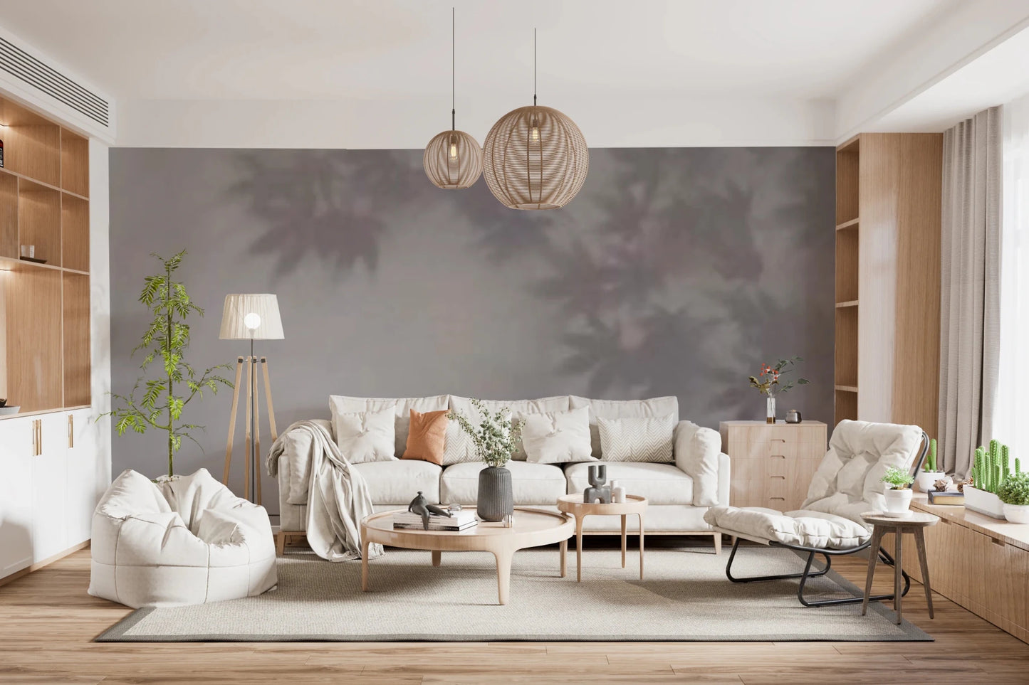 Soft Foliage Haze Wall Mural