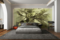Botanical-themed wall wallpaper
