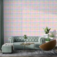 Gentle pastel colors in a gingham pattern.

