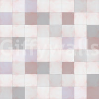 Papier peint mosaïque douce – beige rosé-gris bleu