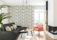 Soft Mosaic Tiles – Green Sage Wallpaper⁠