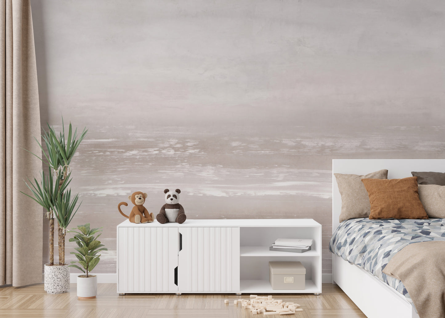 Minimalist soft neutral wallpaper for modern interiors
