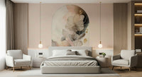 Soft Petal Serenity wall design blending watercolor florals and pastel hues for an elegant touch.